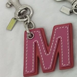 Coach Letter M Fob Keychain